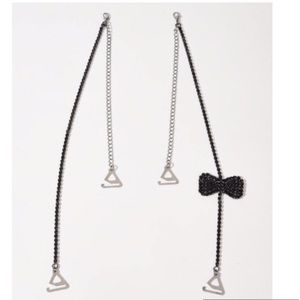 Adjustable Bra Straps, Bow & Chain